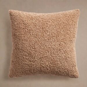 NWOT ARHAUS brown 19 X 19 INCHES INCH PILLOW COVER ONLY FAUX SHERPA